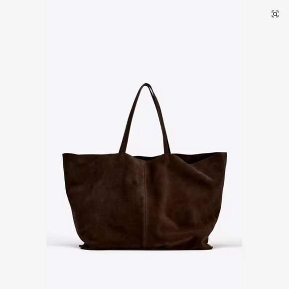 New Trending Large Faux Suede Tote Bag - Picture 6 of 13